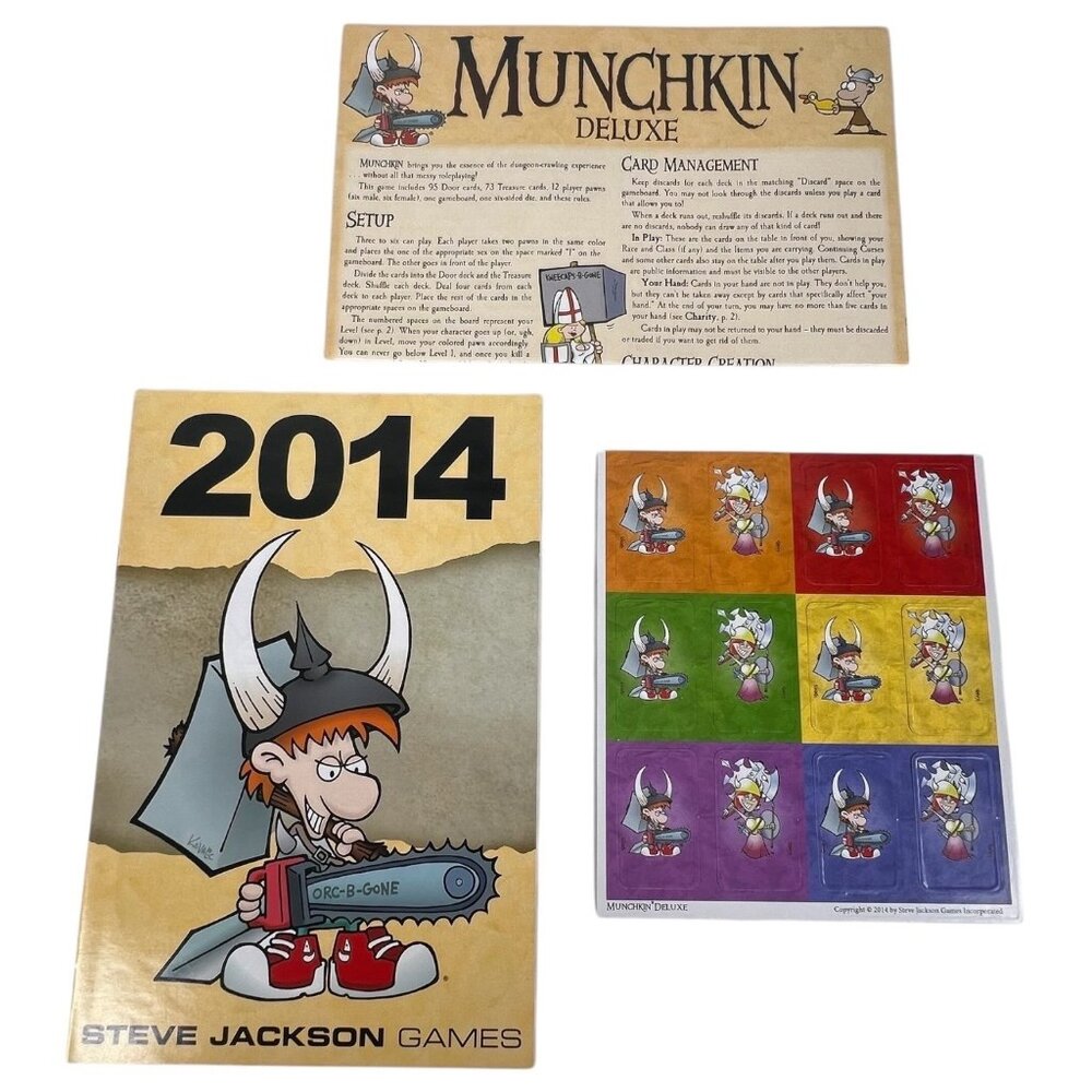 Munchkin Deluxe Board Game By Steve Jackson Games Unused Game Pieces Unopened - Picture 2 of 11